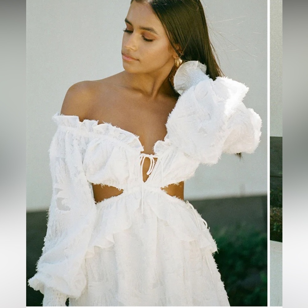 Sabo Skirt Luxe White EMALIA Cutout Dress
